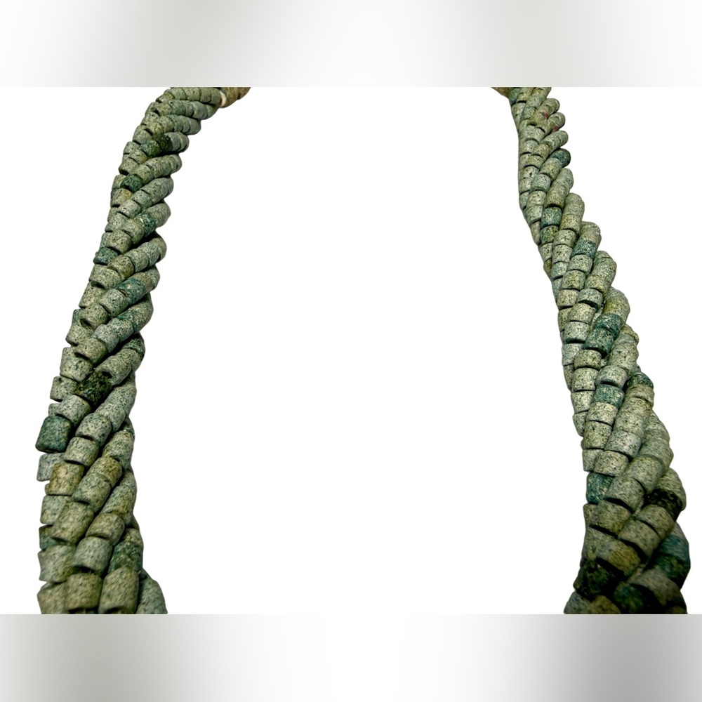 Source Unknown Braided Green Beaded Necklace - image 5
